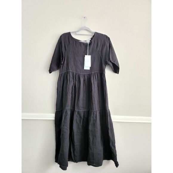 Johnny Was Dresses & Skirts - Johnny Was Calme Black Cotton‎ Gauze Raglan Tiered Dress | Size XS